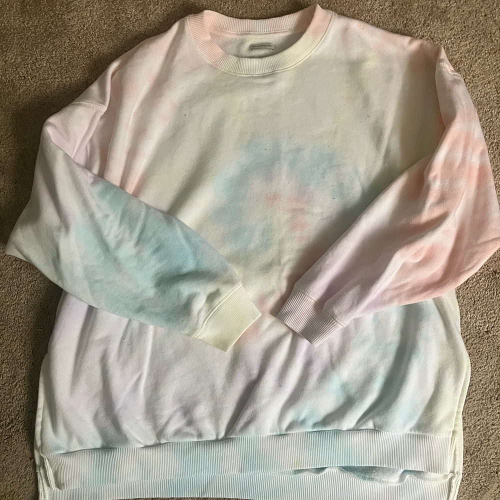 American Eagle Ahhmazingly Soft Jegging Fit Pastel Crewneck Sweatshirt
